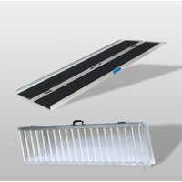 Baumarktplus - trutzholm Rollstuhlrampe klappbar 184 cm Traglast 272 kg Alu grau schwarz beschichtet Auffahrrampe von BAUMARKTPLUS