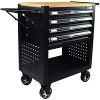 Werkstattwagen Werkzeugwagen 4 Schubladen leer schwarz Hartholzplatte Profi Compact Werkstattwagen Werkzeugwagen 4 Schubladen leer schwarz Hartholzplatte Profi Compact von BAUMARKTPLUS