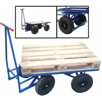 XXL Profi Plattformwagen 500 kg Transportwagen 120x80 cm Palettenwagen mit Bremse Magazinwagen von BAUMARKTPLUS