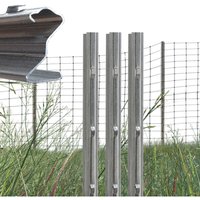 Z-Profil Zaunpfosten 150 cm feuerverzinkt 50x Zaunpfähle 1,5 mm Stärke gestanzte Haken Forstprofil Z-Profil Zaunpfosten 150 cm feuerverzinkt 50x Zaunpfähle 1,5 mm Stärke gestanzte Haken Forstprofil von BAUMARKTPLUS