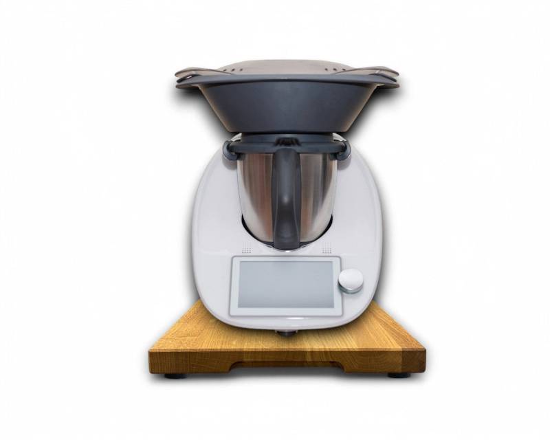 BAUMHIRSCH Küchenmaschinen Zubehör-Set Gleitbrett für den Thermomix TM31-TM5-TM6 Rollbrett aus Eiche von BAUMHIRSCH