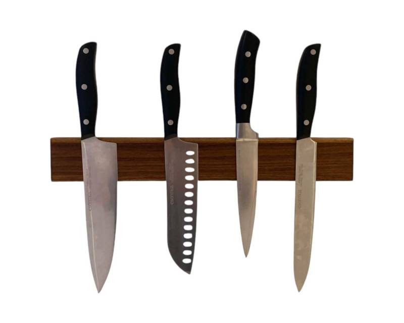 BAUMHIRSCH Messerleiste Magnetische Messerleiste aus Nussbaum in Handarbeit, Befestigung von BAUMHIRSCH