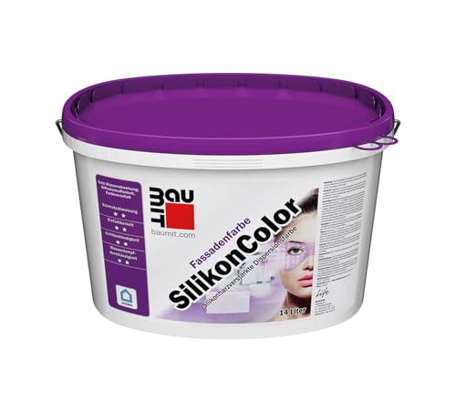 BAUMIT SilikonColor Fassadenfarbe silikonverstärkt weiß 14 Liter von BAUMIT