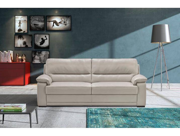 2,5-Sitzer EGOITALIANO Doris, modernes Designersofa, Ledersofa mit erstklassiger Sitzqualität , grau (perlgrau), B:192cm H:90cm T:93cm, Leder u00bbBULLu00ab (echtes Rindsleder). Geschliffenes, pigmentiertes und behandeltes Rindsleder mit einer Dicke von 1, 3-1, 5 mm. Dieses Leder zeigt eine ziemlich weiche Hand mit einem halb undurchsichtigen Aussehen. Es handelt sich um ein geschütztes Leder. Eine leichte Deckschicht schützt sie vor Flecken, ohne ihre ursprünglichen Eigenschaften zu verändern. Die geschützten Leder kombinieren die Vorteile von Natürlichkeit und Weichheit mit einer guten Beständigkeit gegen Verschleiß und Ausbleichen. Das Vorhandensein der charakteristischen Zeichen, die das Leben des Tieres bestimmen, wie Narben, Körnungsunterschiede, Falten, Adern, Disharmonien in Farbtönen, beweisen ihre absolute Echtheit und großen Wert., Sofas, edle Detailverarbeitung, perfekte Polsterung, aus hochwertigem Leder von BAUR