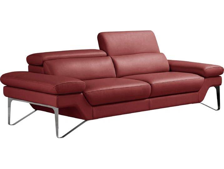 2,5-Sitzer EGOITALIANO Princess, Designsofa und super bequem, tolle Detailverarbeitung , rot (burgundy), B:236cm H:95cm T:108cm, Leder BULL (Echtes Rindsleder). Geschliffenes, pigmentiertes und behandeltes Rindsleder mit einer Dicke von 1, 3-1, 5 mm. Es handelt sich um ein weiches, geschütztes Leder. Eine leichte Deckschicht schützt sie vor Flecken, ohne ihre ursprünglichen Eigenschaften zu verändern. Dieses geschützte Leder kombiniert die Vorteile von Natürlichkeit und Weichheit mit einer guten Beständigkeit gegen Verschleiß und Ausbleichen. Das Vorhandensein der charakteristischen Zeichen, die das Leben des Tieres bestimmen, wie Narben, Körnungsunterschiede, Falten, Adern, Disharmonien in Farbtönen, beweisen ihre absolute Echtheit und großen Wert. Leder CAREZZA (echtes Rindsleder) ist ein Naturleder, dass die ursprünglichen Eigenschaften der Haut nicht verändert. Das Vorhandensein von verheilten Narben, Körnungsunterschiede, Falten, Adern, Unterschiede in den Farbtönen und andere Spuren, die die Natur auf diesen Fellen hinterlassen hat, sind ein Beweis für die absolute Echtheit und das Zeugnis ihres großen Wertes. Leder u00bbNUVOLEu00ab (Echtes Rindsleder). Halbnatürliches, halbnarbiges Rindsleder mit einer natürlichen Körnung von 1, 2 bis 1, 4 mm. Dieses Leder hat eine weiche, wachsartige Haptik mit mattem Aussehen und einem Wolkeneffekt. Es handelt sich um ein Naturleder, das die ursprünglichen Eigenschaften der Lederhäute nicht verändert. Das Vorhandensein von verheilten Narben, Körnungsunterschiede, Falten, Adern, Unterschiede in den Farbtönen und andere Spuren, die die Natur auf diesen Fellen hinterlassen hat, sind ein Beweis für die absolute Echtheit und das Zeugnis ihres großen Wertes., Sofas, inkl. verstellbarer Kopfteile von BAUR