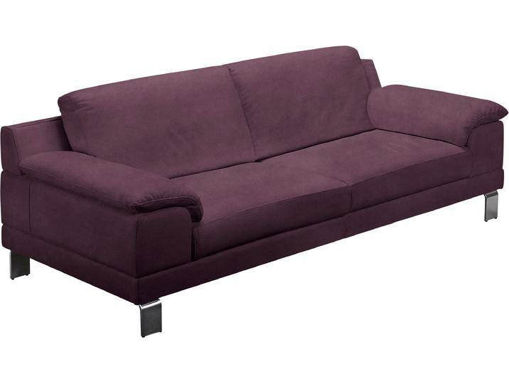 2,5-Sitzer EGOITALIANO Shakira, Design und Sitzkomfort auf hohem Niveau, tolle Details , lila (plum), B:216cm H:84cm T:92cm, Sofas, bequeme Armlehne und Rückenlehne von BAUR
