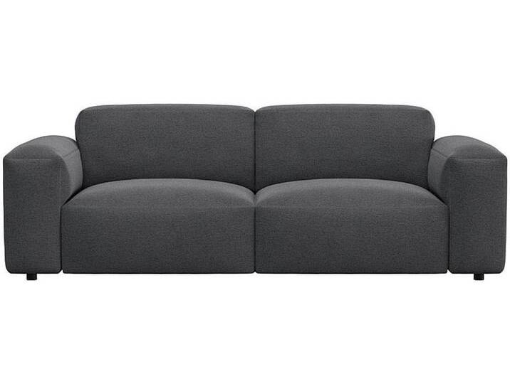 2,5-Sitzer FLEXLUX Lucera Sofa, super bequem durch hochwertigen Sitzaufbau mit Kaltschaum , grau (dervit grau), B:219cm H:73cm T:102cm, 100% Polyester, Sofas, modern & anschmiegsam, Designsofa von BAUR