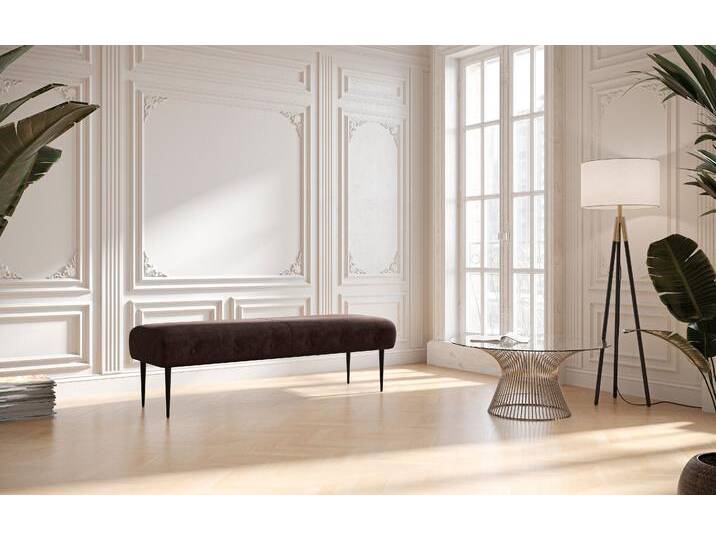 2,5-Sitzer PLACES OF STYLE Amber , braun (chocco), B:139cm H:52cm T:54cm, 100% Polyester, Sofas, mit Knopfheftung,in verschieden Stoffarten von BAUR