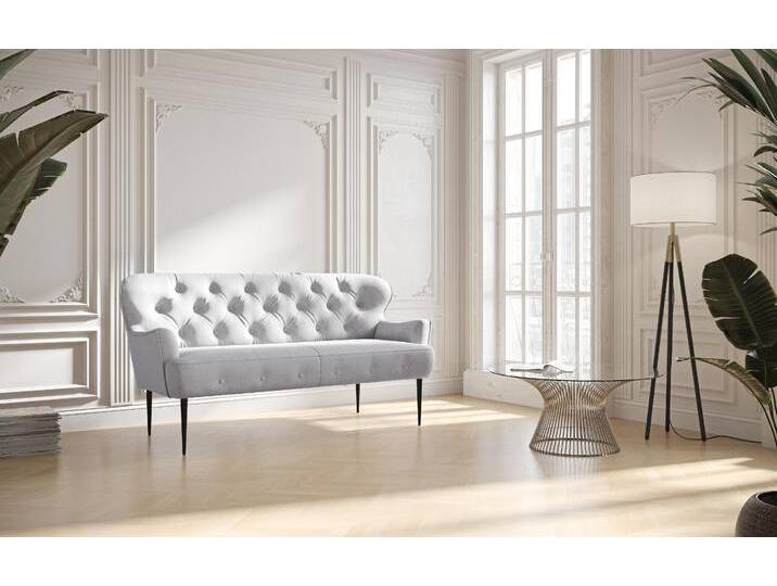 2,5-Sitzer PLACES OF STYLE Amber , silber, B:173cm H:97cm T:87cm, 90% Polyester, 10% Polyamid, Sofas, mit Knopfheftung,in verschieden Stoffarten 2,5-Sitzer PLACES OF STYLE Amber , silber, B:173cm H:97cm T:87cm, 90% Polyester, 10% Polyamid, Sofas, mit Knopfheftung,in verschieden Stoffarten von BAUR