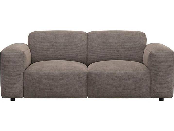 2-Sitzer FLEXLUX Lucera Sofa, super bequem durch hochwertigen Sitzaufbau mit Kaltschaum , braun (taupe braun), B:187cm H:73cm T:102cm, 85% Polyester/15%Polyamide, Sofas, Designsofa, modern & anschmiegsam von BAUR