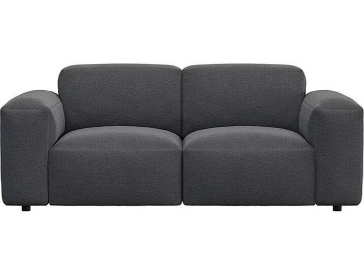 2-Sitzer FLEXLUX Lucera Sofa, super bequem durch hochwertigen Sitzaufbau mit Kaltschaum , grau (dervit grau), B:187cm H:73cm T:102cm, 100% Polyester, Sofas, Designsofa, modern & anschmiegsam von BAUR