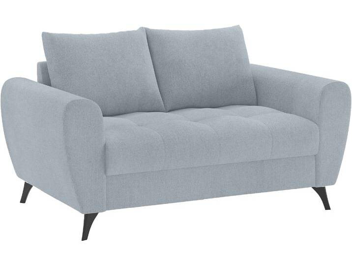 2-Sitzer MR. COUCH Blackburn II , blau (novaclean avanti 14 blau grau), B:160cm H:71cm T:90cm, Novaclean Avanti (100% Polyester), Sofas, Wahlweise mit Kaltschaumpolsterung bis 140 kg belastbar von BAUR