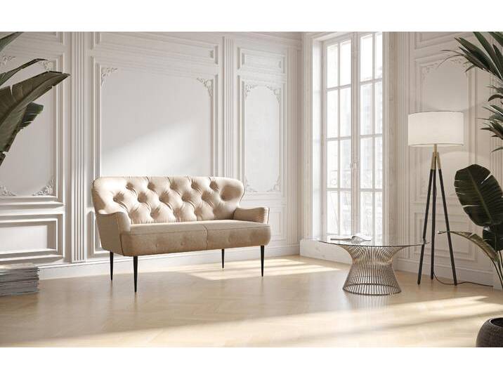 2-Sitzer PLACES OF STYLE Amber , beige, B:153cm H:97cm T:87cm, 100% Polyester, Sofas, mit Knopfheftung,in verschieden Stoffarten 2-Sitzer PLACES OF STYLE Amber , beige, B:153cm H:97cm T:87cm, 100% Polyester, Sofas, mit Knopfheftung,in verschieden Stoffarten von BAUR