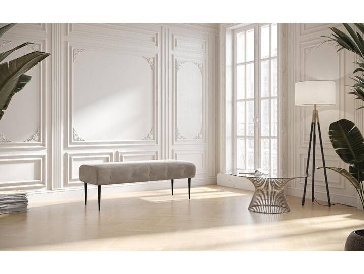 2-Sitzer PLACES OF STYLE Amber , grau (anthrazit), B:119cm H:52cm T:54cm, 100% Polyester, Sofas, mit Knopfheftung,in verschieden Stoffarten von BAUR