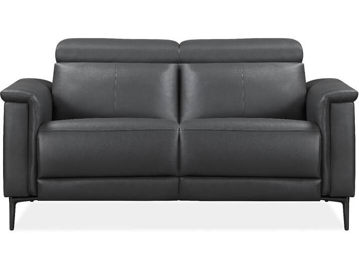 2-Sitzer HOME AFFAIRE Lund , grau, B:160cm H:97cm T:100cm, Kunstleder 100% Polyurethan, Sofas, manueller od. elektrischer Relaxfunktion und USB-A von Home-affaire