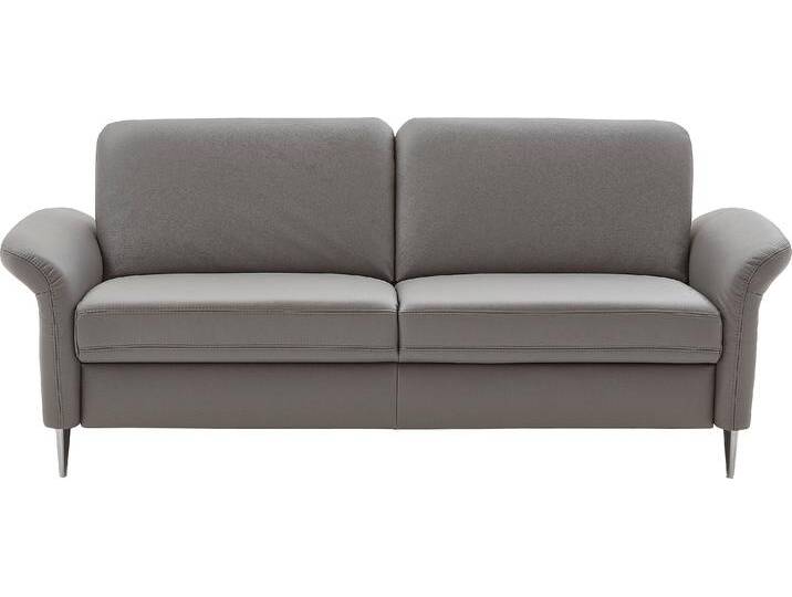3-Sitzer DIE PLANBAR PN-EM23187, ohne Kopfstützen , grau (granit), B:208cm H:84cm, Sofas, Leder, mit Federkern für einen hohen Sitzkomfort von BAUR