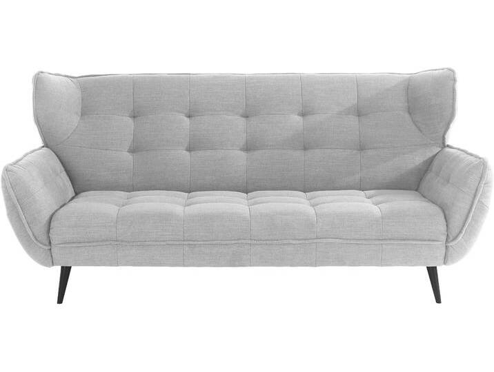 3-Sitzer LEONIQUE Ariana , grau (light grau), B:221cm, 100% Polyester, Sofas, Big-Sofa bzw. stylischer Hochlehner von BAUR