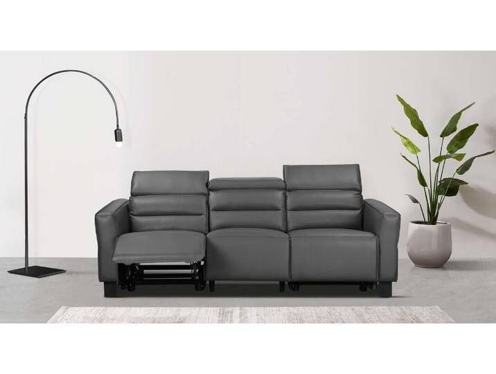 3-Sitzer PLACES OF STYLE Carpari, 224cm, manuelle od. elektrische Relaxfunktion in 2 Sitzen , grau, B:224cm H:97cm T:100cm, Sofas, mit USB-A/C, Kopfteilverstellung, Echtleder, Kunstleder, Webstoff 3-Sitzer PLACES OF STYLE Carpari, 224cm, manuelle od. elektrische Relaxfunktion in 2 Sitzen , grau, B:224cm H:97cm T:100cm, Sofas, mit USB-A/C, Kopfteilverstellung, Echtleder, Kunstleder, Webstoff von BAUR