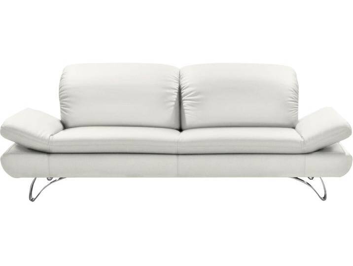 3-Sitzer PLACES OF STYLE San Angelo , weiß, B:232cm H:96cm T:95cm, NaturLEDER- »Frederica« (echtes Rindsleder);Luxus-Microfaser (100% Polyester);NaturLEDER-«Uruguay« (echtes Rindsleder), Sofas von BAUR