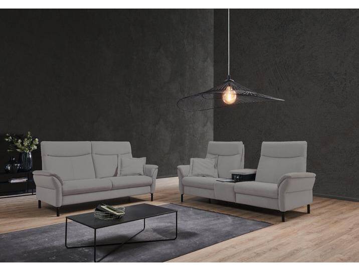 3-Sitzer PLACES OF STYLE Sisto , grau (platin), B:200cm H:108cm T:94cm, 100% Polyester, Sofas, inklusive manueller Kopfteilverstellung von BAUR