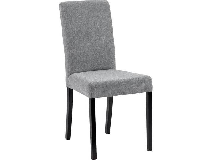 4-Fußstuhl MASSIVLINE & MORE Martina 100 , grau (mercury 118 grau, buche mit holzwerkstoff schwarz), B:56cm H:91cm T:56cm, Massivholz, Polyester, Stühle, Gestell aus Massivholz Buche schwarz matt lackiert von BAUR