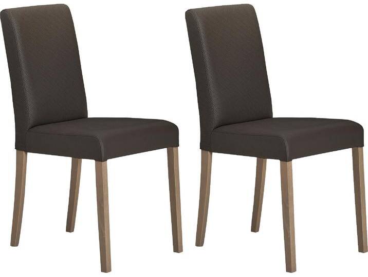 4-Fußstuhl MASSIVLINE & MORE Sylt , grau (lotos 5134 anthrazit, buche mit holzwerkstoff san remo sand), B:43cm H:88cm T:56cm, Holzwerkstoff, Kunstleder, Stühle, Gestell aus Massivholz von BAUR