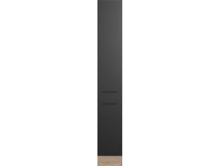 Apothekerschrank FLEX-WELL Capri , schwarz (schwarz, endgrain oak), B:30cm H:200cm T:57,1cm, Holzwerkstoff, Schränke, (B x H x T) 30 x 200 x 57 cm, mit 5 Ablagen von BAUR
