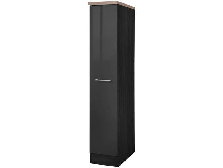 Apothekerschrank KOCHSTATION KS-Wien , grau (grau hochglanz), B:30cm H:165cm T:60cm, Holzwerkstoff, MDF, Schränke, Höhe 165 cm von BAUR