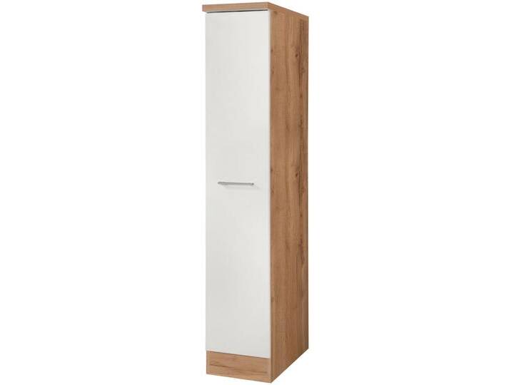 Apothekerschrank KOCHSTATION KS-Wien , weiß (weiß, wotaneiche), B:30cm H:165cm T:60cm, Spanplatte, Schränke, Höhe 165 cm von BAUR