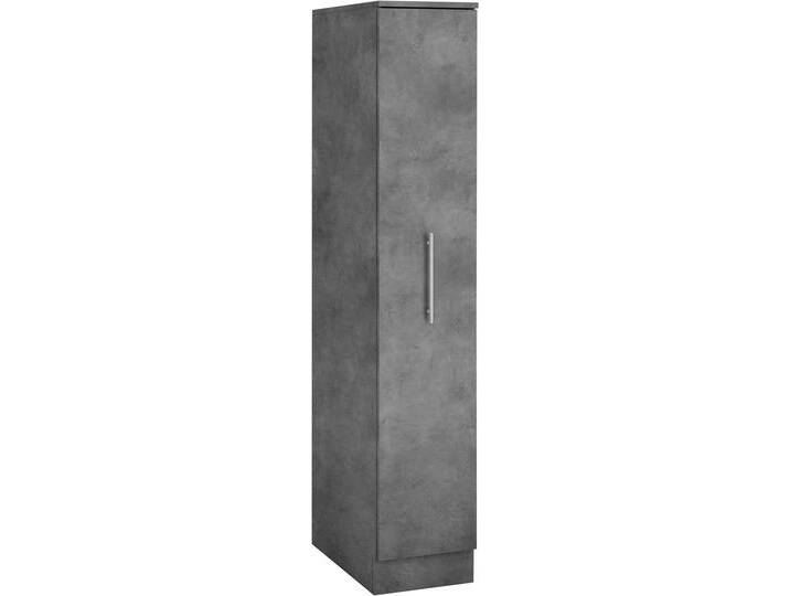 Apothekerschrank WIHO KÜCHEN Cali , grau (front und korpus: betonfarben), B:30cm H:165cm T:57cm, Schränke, Auszug mit 4 Ablagefächern von BAUR