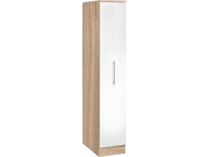 Apothekerschrank WIHO KÜCHEN Cali , weiß (front: weiß matt, korpus: sonoma eichefarben), B:30cm H:165cm T:57cm, Schränke, Auszug mit 4 Ablagefächern von BAUR