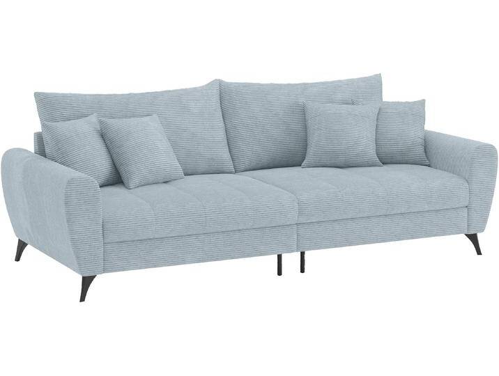 Big-Sofa MR. COUCH Blackburn II , blau (stripes 8624 blau grau), B:260cm H:71cm T:108cm, Stripes (92% Polyester / 8% Nylon), Sofas, Mit Kaltschaumpolsterung bis 140 kg belastbar von BAUR
