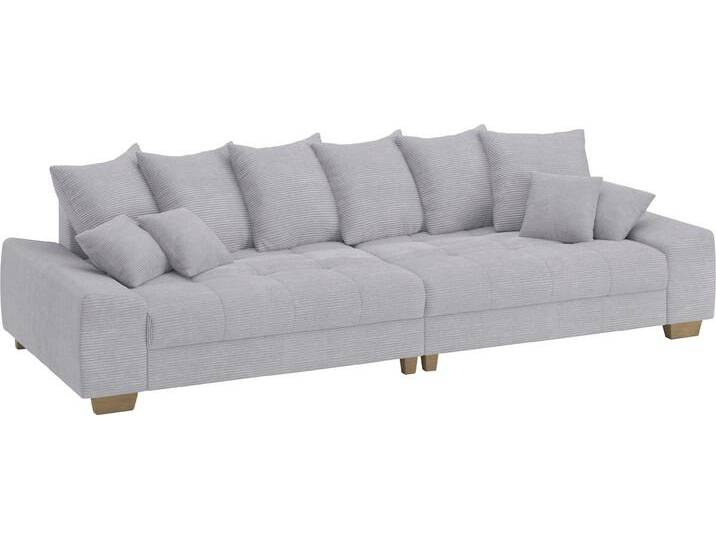 Big-Sofa MR. COUCH Nikita II , grau (stripes 8637 warm grau), B:300cm H:88cm T:118cm, Stripes (92% Polyester / 8% Nylon), Sofas, mit Kaltschaumpolsterung bis 140kg belastbar von BAUR