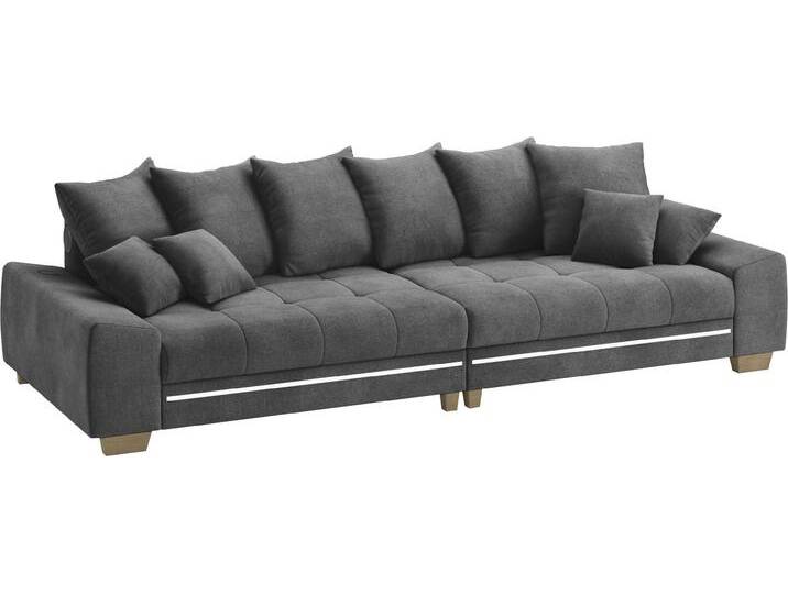 Big-Sofa MR. COUCH Nikita II , schwarz (memphis 17 schwarz), B:300cm H:88cm T:118cm, Memphis (Grundgewebe - 100% Polyester; Nutzschicht- 90% Polyester / 10% Polyamide), Sofas, mit RGB-LED, Bluetooth-Soundsystem, Kaltschaum von BAUR