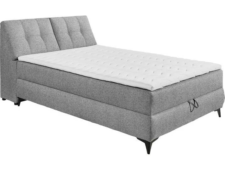 Boxbett ED EXCITING DESIGN Atlantis , grau, B:145cm L:240cm, 100% Polyester, Komplettbetten, mit Bettkasten und Stauraum im Kopfteil von BAUR
