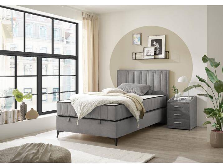 Boxbett ED EXCITING DESIGN Monroe inkl. Bettkasten, erhältlich in den Breiten 120cm & 140cm , grau, B:123cm L:210cm, 100% Polyester, Komplettbetten, Duo-Matratze - feste Seite mit Kokosmatte Boxbett ED EXCITING DESIGN Monroe inkl. Bettkasten, erhältlich in den Breiten 120cm & 140cm , grau, B:123cm L:210cm, 100% Polyester, Komplettbetten, Duo-Matratze - feste Seite mit Kokosmatte von BAUR