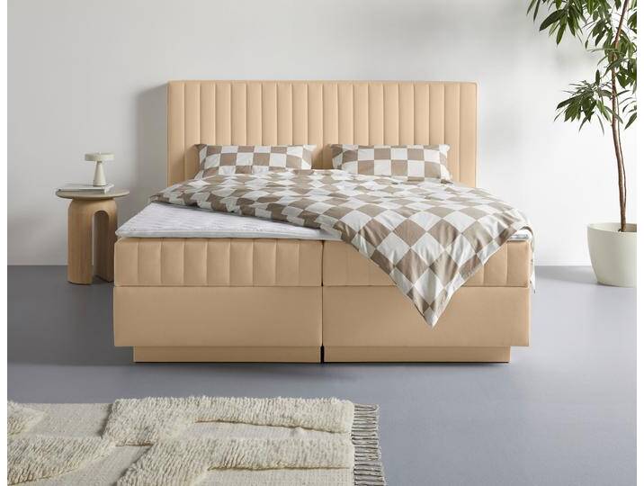 Boxbett HOMSY BY ANA JOHNSON Moonio inkl. Bettkasten , beige, B:207cm L:214cm, Komplettbetten, erhältlich in verschiedenen Breiten und Härtegraden Boxbett HOMSY BY ANA JOHNSON Moonio inkl. Bettkasten , beige, B:207cm L:214cm, Komplettbetten, erhältlich in verschiedenen Breiten und Härtegraden von BAUR