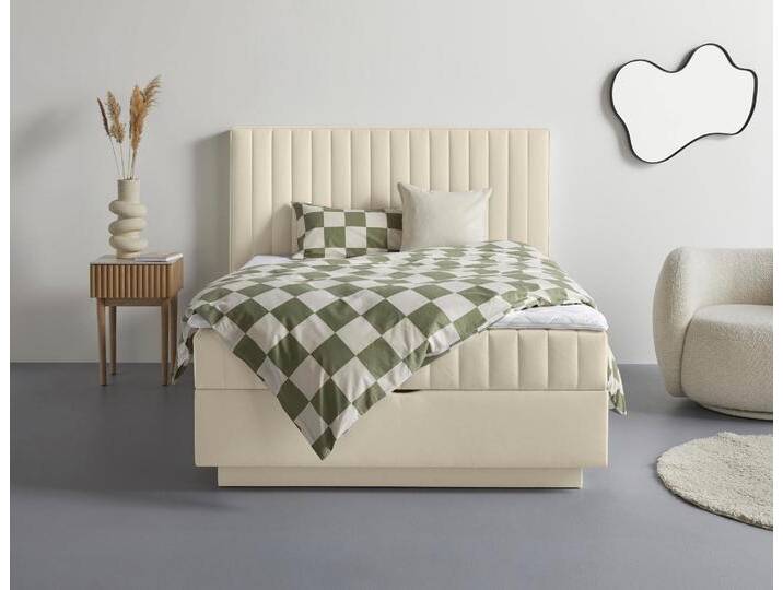 Boxbett HOMSY BY ANA JOHNSON Moonio inkl. Bettkasten , creme, B:167cm L:214cm, Komplettbetten, erhältlich in verschiedenen Breiten und Härtegraden Boxbett HOMSY BY ANA JOHNSON Moonio inkl. Bettkasten , creme, B:167cm L:214cm, Komplettbetten, erhältlich in verschiedenen Breiten und Härtegraden von BAUR