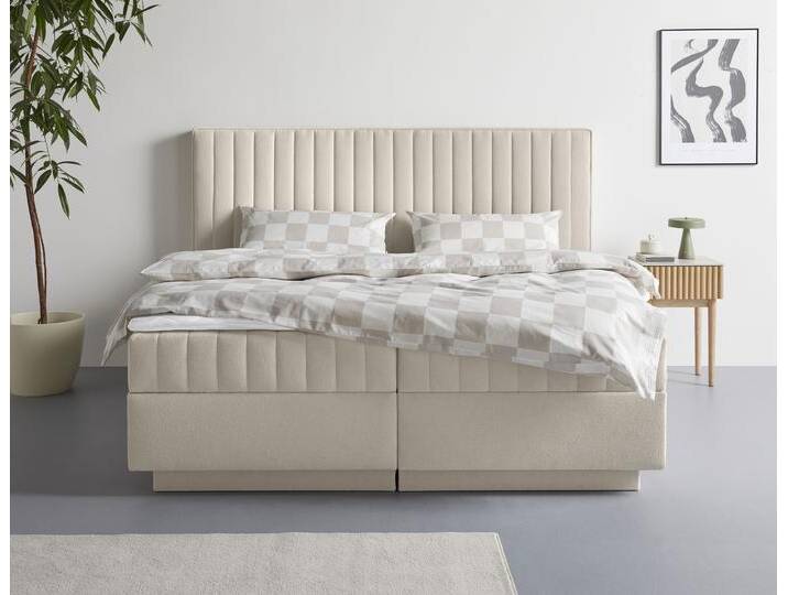 Boxbett HOMSY BY ANA JOHNSON Moonio inkl. Bettkasten , creme, B:207cm L:214cm, Komplettbetten, erhältlich in verschiedenen Breiten und Härtegraden Boxbett HOMSY BY ANA JOHNSON Moonio inkl. Bettkasten , creme, B:207cm L:214cm, Komplettbetten, erhältlich in verschiedenen Breiten und Härtegraden von BAUR