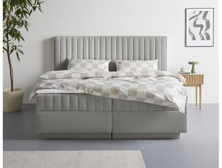 Boxbett HOMSY BY ANA JOHNSON Moonio inkl. Bettkasten , grau, B:227cm L:214cm, Komplettbetten, erhältlich in verschiedenen Breiten und Härtegraden Boxbett HOMSY BY ANA JOHNSON Moonio inkl. Bettkasten , grau, B:227cm L:214cm, Komplettbetten, erhältlich in verschiedenen Breiten und Härtegraden von BAUR