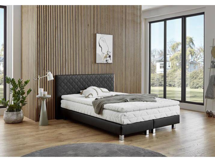 Boxbett Kyoto , schwarz, B:155cm L:210cm, WESTFALIA SCHLAFKOMFORT, Komplettbetten, Kunstleder,Bonnell-,Kaltschaum-&Taschenferderkern wählbar in H2,H3,H4 Boxbett Kyoto , schwarz, B:155cm L:210cm, WESTFALIA SCHLAFKOMFORT, Komplettbetten, Kunstleder,Bonnell-,Kaltschaum-&Taschenferderkern wählbar in H2,H3,H4 von BAUR