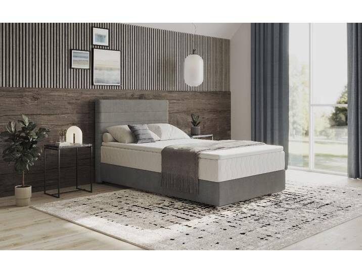 Boxbett MR. COUCH Stratus 2 , grau (aqua clean pascha 612 melange), B:127cm L:211cm, 64% Polyester / 36% Baumwolle, Komplettbetten, Boxspringbett, inkl. Bettkasten und Matratze von BAUR