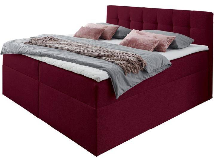 Boxbett PLACES OF STYLE, rot (bordeaux meliert), B:182cm L:210cm, Komplettbetten von BAUR