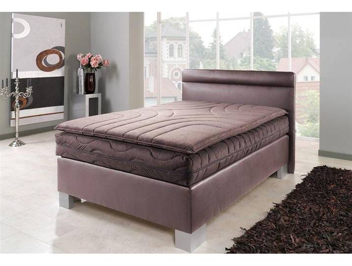 Boxspringbett, braun, Liegefläche B/L: 100cm x 200cm, kein Härtegrad, 7-Zonen-Kaltschaummatratze, Bezug der Obermatratze: 100% Polyester, Polyesterwatte aus 100% Polyester und Vlies aus 100% Polyester., WESTFALIA SCHLAFKOMFORT, Komplettbetten, Boxspringbett Boxspringbett, braun, Liegefläche B/L: 100cm x 200cm, kein Härtegrad, 7-Zonen-Kaltschaummatratze, Bezug der Obermatratze: 100% Polyester, Polyesterwatte aus 100% Polyester und Vlies aus 100% Polyester., WESTFALIA SCHLAFKOMFORT, Komplettbetten, Boxspringbett von BAUR