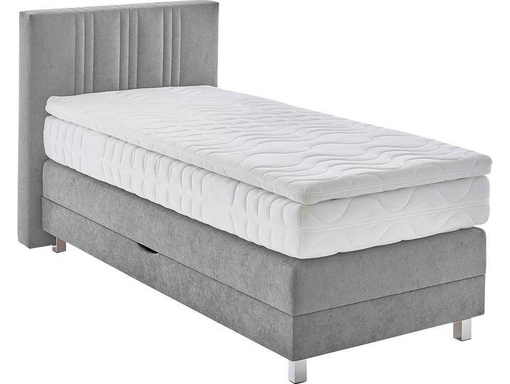 Boxspringbett, grau, B:105cm L:210cm, Bezug: 100% Polyester, Polsterung: 100% Polyester, WESTFALIA SCHLAFKOMFORT, Komplettbetten, Boxspringbett, wahlweise mit Bettkasten und Topper Boxspringbett, grau, B:105cm L:210cm, Bezug: 100% Polyester, Polsterung: 100% Polyester, WESTFALIA SCHLAFKOMFORT, Komplettbetten, Boxspringbett, wahlweise mit Bettkasten und Topper von BAUR