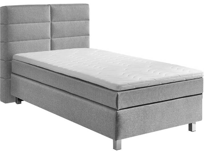Boxspringbett, grau, B:105cm L:210cm, Bezug: 100% Polyester, Polsterung: 100% Polyester, WESTFALIA SCHLAFKOMFORT, Komplettbetten, Boxspringbett, wahlweise mit Kaltschaum-Topper Boxspringbett, grau, B:105cm L:210cm, Bezug: 100% Polyester, Polsterung: 100% Polyester, WESTFALIA SCHLAFKOMFORT, Komplettbetten, Boxspringbett, wahlweise mit Kaltschaum-Topper von BAUR