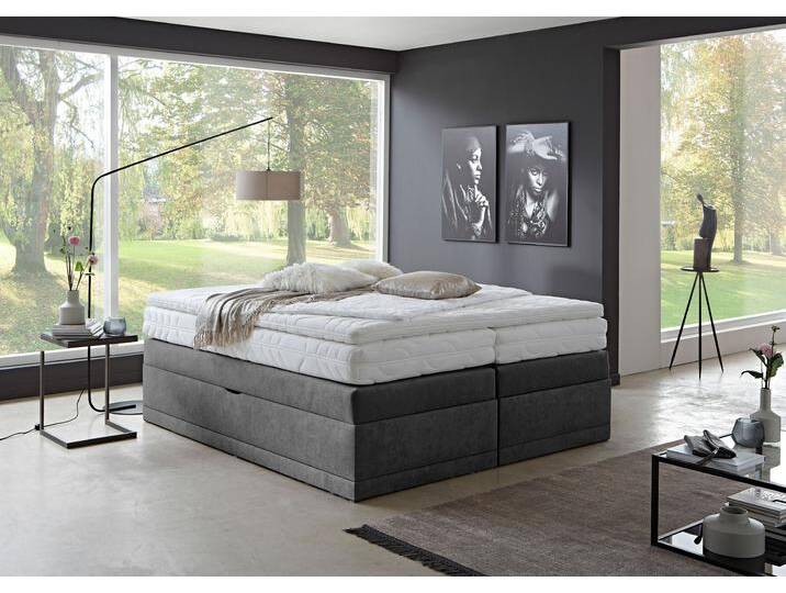 Boxspringbett Ibiza , grau (anthrazit), B:180cm L:200cm, WESTFALIA SCHLAFKOMFORT, Komplettbetten von BAUR