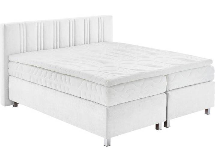 Boxspringbett, weiß, B:195cm L:210cm, Bezug: 100% Polyester, Polsterung: 100% Polyester, WESTFALIA SCHLAFKOMFORT, Komplettbetten, Boxspringbett, wahlweise mit Bettkasten und Topper Boxspringbett, weiß, B:195cm L:210cm, Bezug: 100% Polyester, Polsterung: 100% Polyester, WESTFALIA SCHLAFKOMFORT, Komplettbetten, Boxspringbett, wahlweise mit Bettkasten und Topper von BAUR