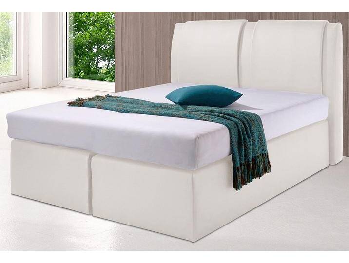 Boxspringbett, weiß, Liegefläche B/L: 160cm x 200cm, H2, 7-Zonen-Kaltschaummatratze, Bonnell- Federkernmatratze: Bezug obere Matratze: 80% Baumwolle, 20% Polyester, 7-Zonen-Kaltschaummatratze: Bezug obere Matratze: 80% Baumwolle, 20% Polyester, 5-Zonen-Tonnen-Taschenfederkernmatratze: Bezug obere Matratze: 100% Polyester., WESTFALIA SCHLAFKOMFORT, Komplettbetten, Boxspringbett Boxspringbett, weiß, Liegefläche B/L: 160cm x 200cm, H2, 7-Zonen-Kaltschaummatratze, Bonnell- Federkernmatratze: Bezug obere Matratze: 80% Baumwolle, 20% Polyester, 7-Zonen-Kaltschaummatratze: Bezug obere Matratze: 80% Baumwolle, 20% Polyester, 5-Zonen-Tonnen-Taschenfederkernmatratze: Bezug obere Matratze: 100% Polyester., WESTFALIA SCHLAFKOMFORT, Komplettbetten, Boxspringbett von BAUR