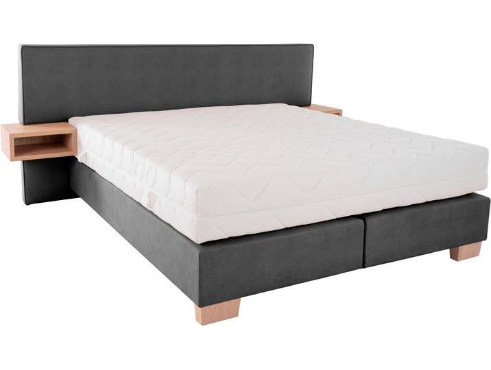 Boxspringbett ALINA Daria , grau (basaltgrau gdu 29), B:267cm L:213cm, Microfaser GDU (100% Polyester), Komplettbetten, Boxspringbett, integrierte Nachttische und Matratze, unterschiedliche Ausführungen von BAUR
